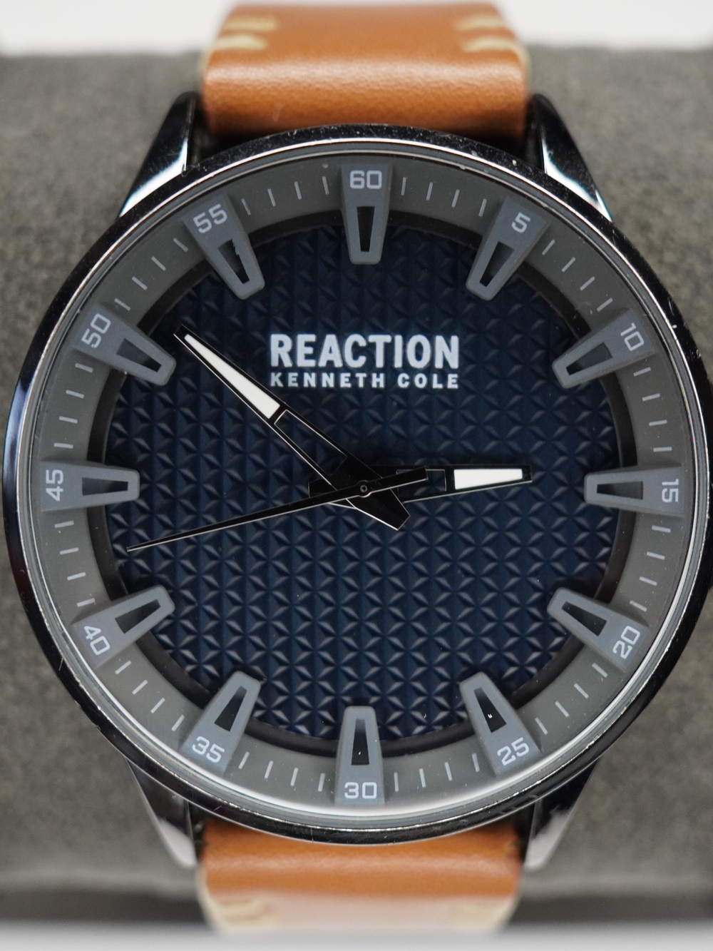 Reaction Kenneth Cole GA21878 Quartz Blue Dial Black Case Men's Analog Watch